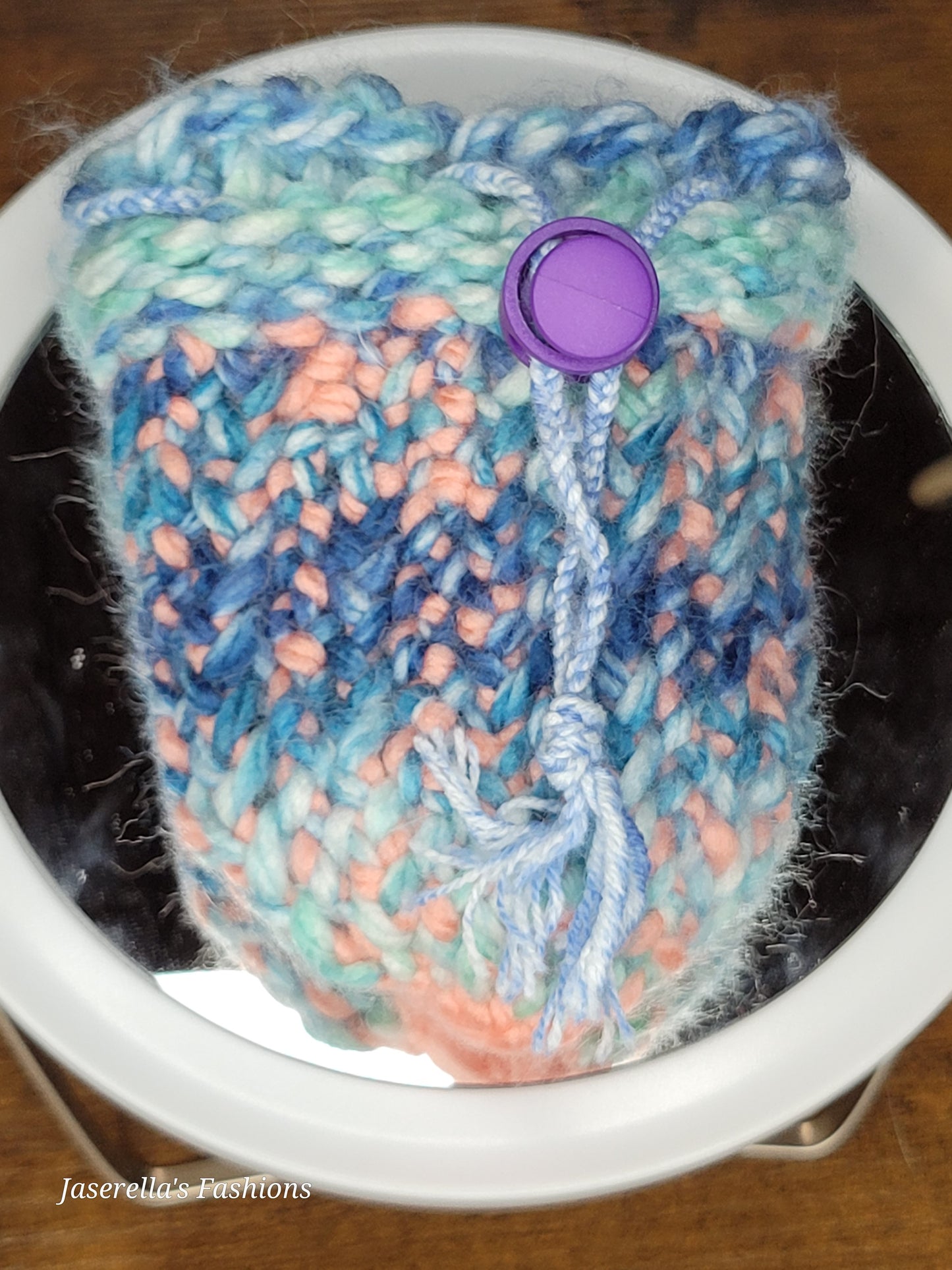 Loom-Knitted Coin Purse
