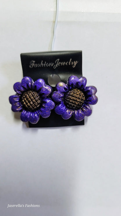 Flower Earrings - Clip-on