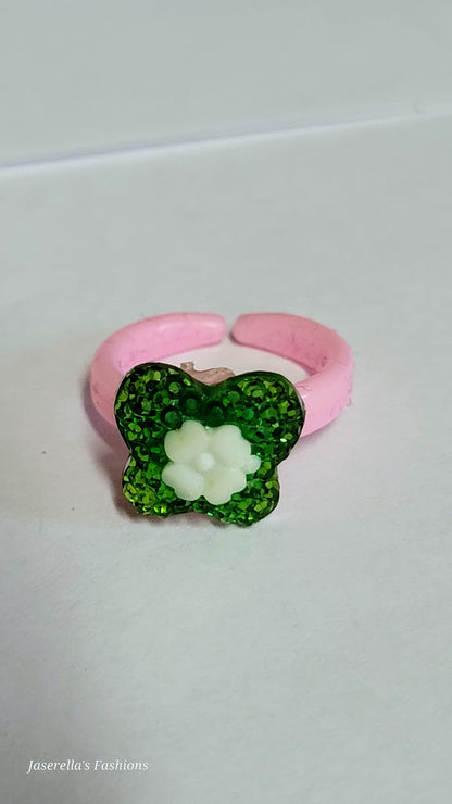 Kid's Plastic "Gem" Rings