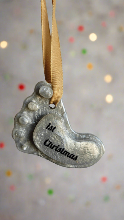 Baby's First Christmas Footprint Ornament