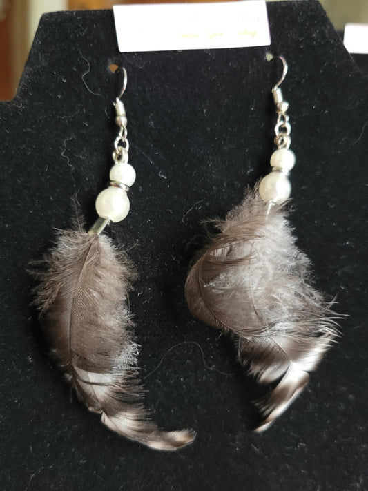 Feather & Leather Earrings