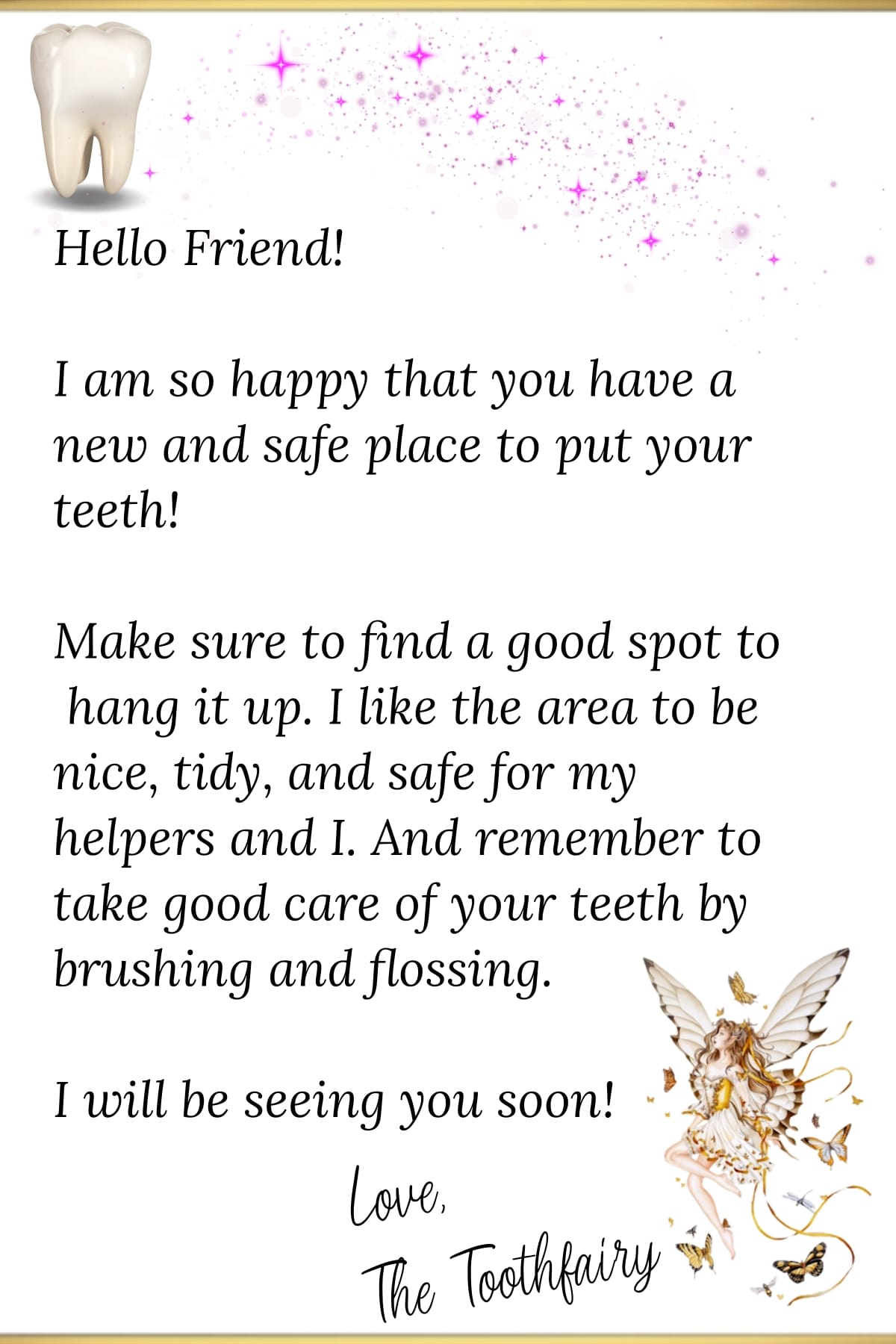 Tooth Fairy Pillow Hangers