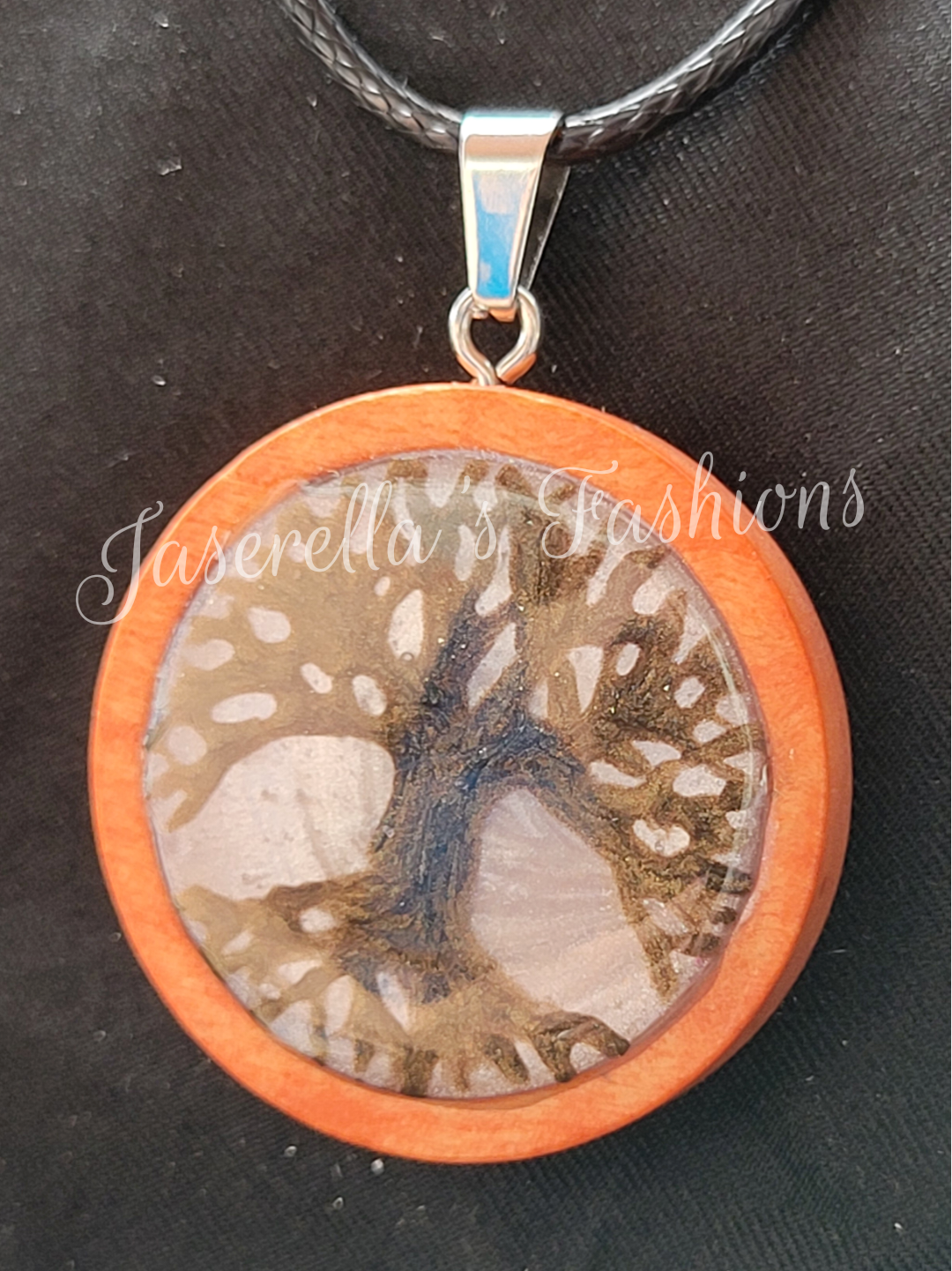 Wood Bezel Necklaces