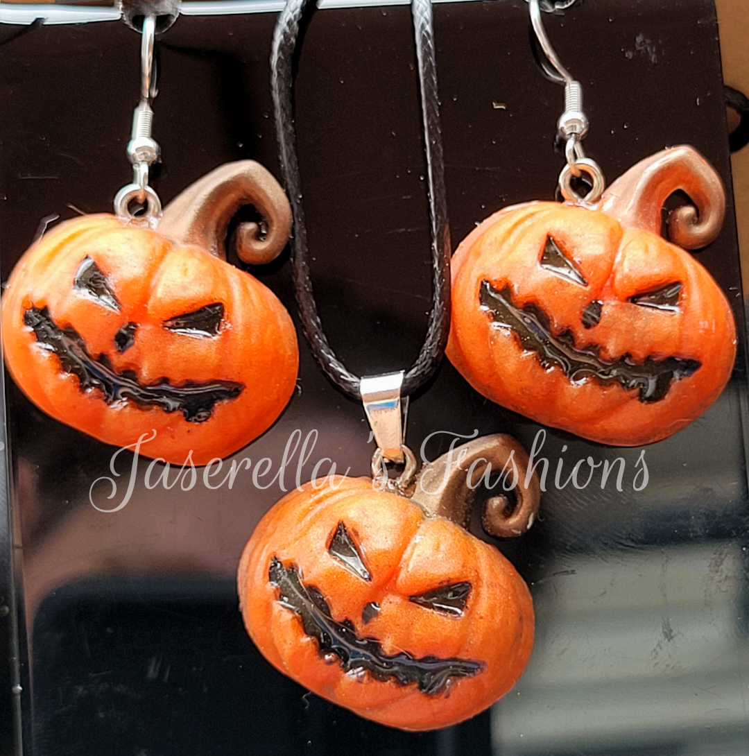 Jack O Lantern jewelry Set