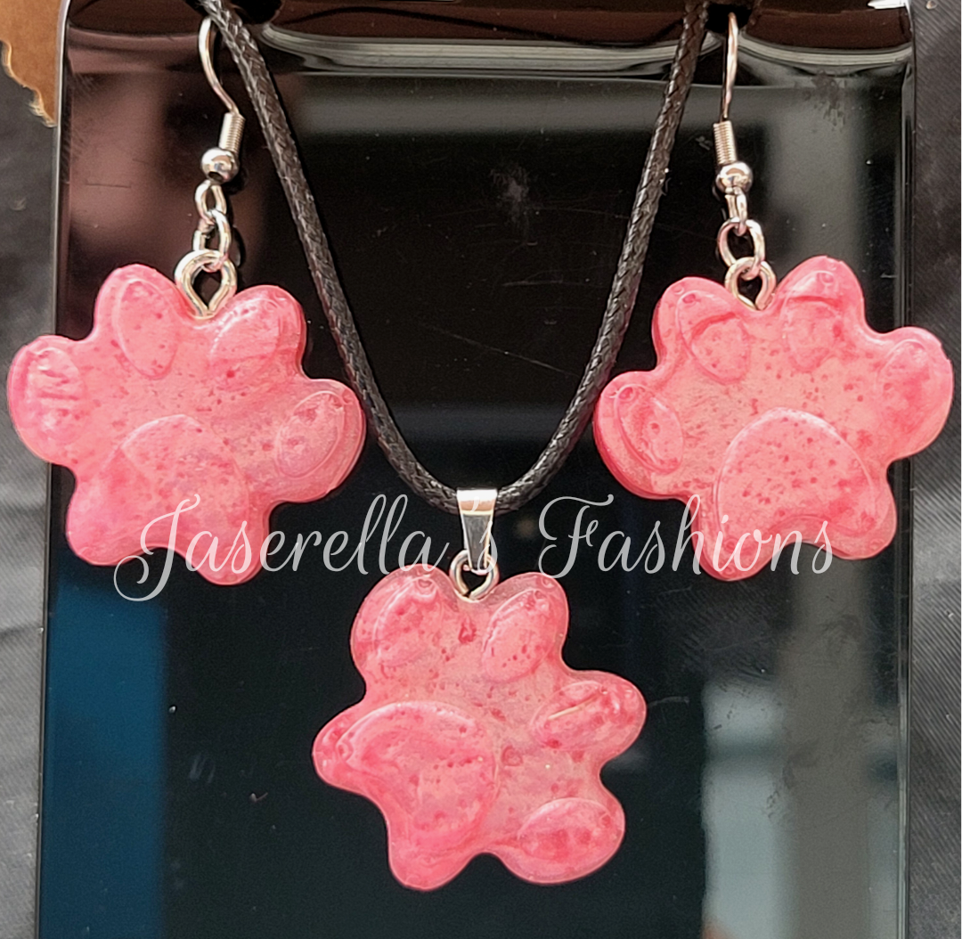 Paw Prints Jewelry Set