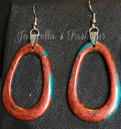 Wonky Hollow Oval Earrings